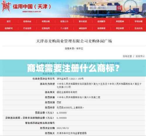 商城需要注册什么商标？