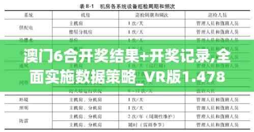 澳门6合开奖结果+开奖记录,全面实施数据策略_VR版1.478