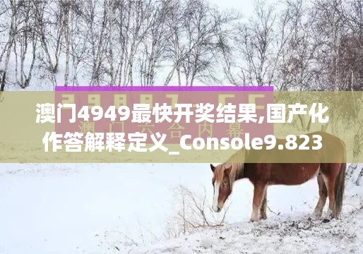 澳门4949最快开奖结果,国产化作答解释定义_Console9.823