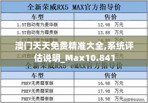 澳门天天免费精准大全,系统评估说明_Max10.841