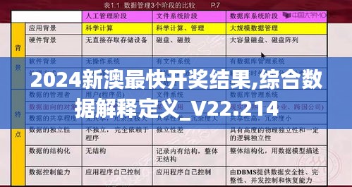 2024新澳最快开奖结果,综合数据解释定义_V22.214