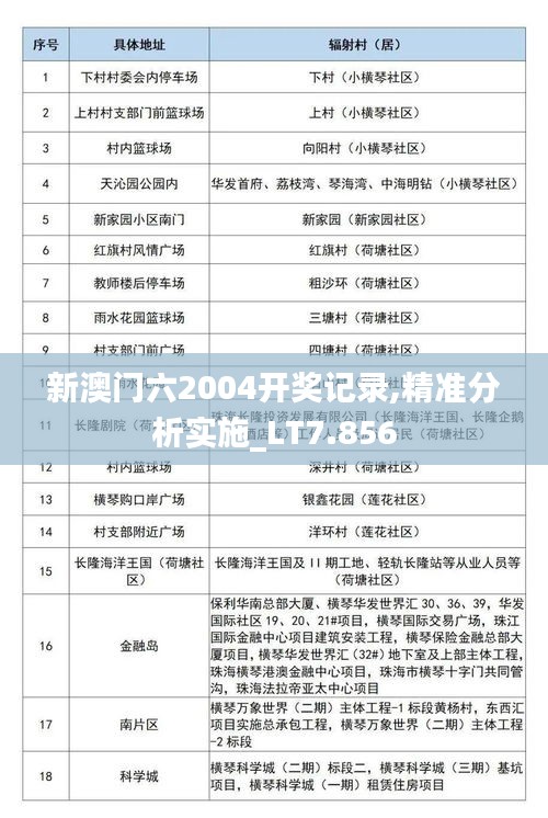 新澳门六2004开奖记录,精准分析实施_LT7.856