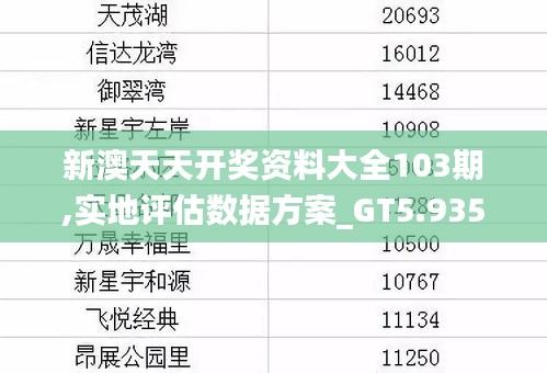 新澳天天开奖资料大全103期,实地评估数据方案_GT5.935