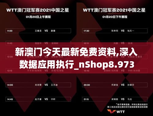 新澳门今天最新免费资料,深入数据应用执行_nShop8.973