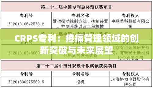 CRPS专利：疼痛管理领域的创新突破与未来展望