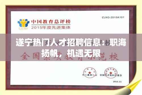 遂宁热门人才招聘信息：职海扬帆，机遇无限