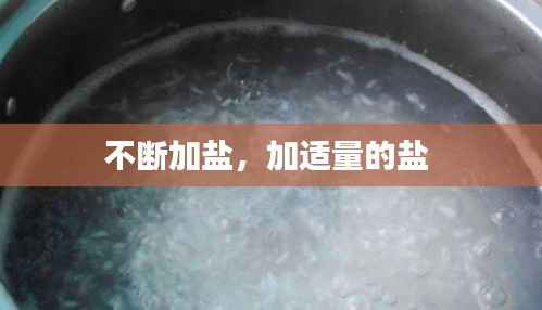 不断加盐，加适量的盐 