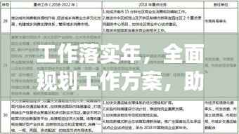 工作落实年，全面规划工作方案，助力高效执行与成果呈现