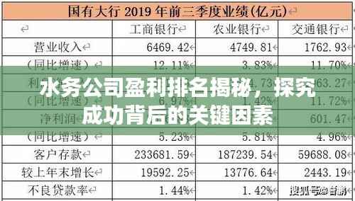水务公司盈利排名揭秘，探究成功背后的关键因素
