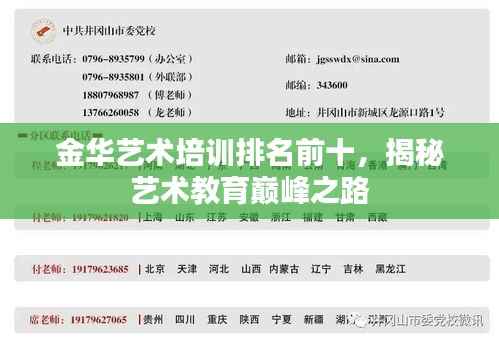 金华艺术培训排名前十,揭秘艺术教育巅峰之路