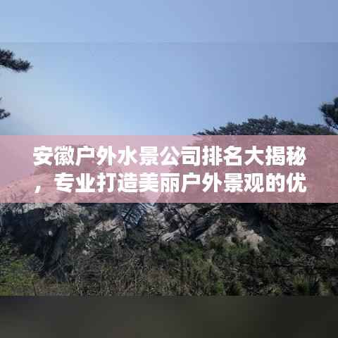安徽户外水景公司排名大揭秘，专业打造美丽户外景观的优质企业榜单！