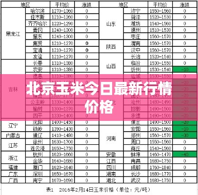 北京玉米今日最新行情价格